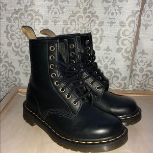 Dr. Martens Vegan 1460 Boot, Black Fleix Rub